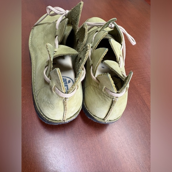 Loints of Holland Stylish Olive Green Suede Women's Flats uk size 38 - Picture 4 of 8